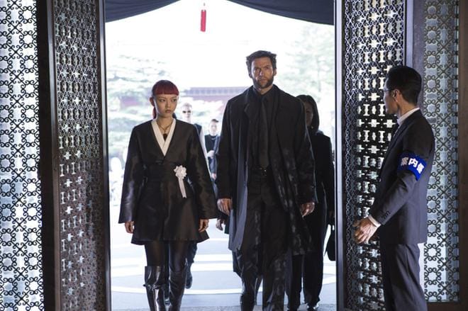 Rila Fukushima ja Hugh Jackman tähtdittävät Japaniin sijoittuvaa The Wolverine -elokuvaa. KUVA: Sub