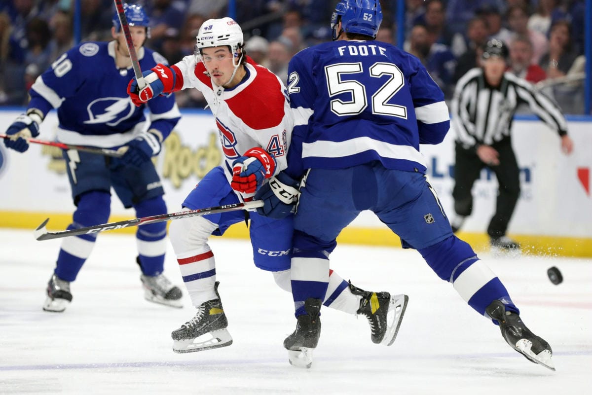 Voitto sarasti jo Canadiensin visiirissä kolmannen erän loppupuolella, kun Montreal ensiksi tasoitti erän alkupuolella ja sitten nousi johtoon loppupuoliskolla. LEHTIKUVA / AFP
