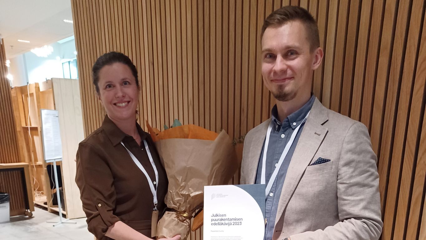 Maalahden kunnalle kunniamaininta julkisen puurakentamisen edelläkävijänä
