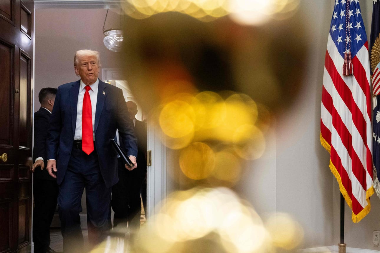 OECD laski Yhdysvaltain presidentti Donald Trumpin tullinokittelun aiheuttaman epävarmuuden takia ennustettaan tämän vuoden kasvusta 3,1 prosenttiin, kun aiempi ennuste oli 3,3 prosenttia. LEHTIKUVA/AFP