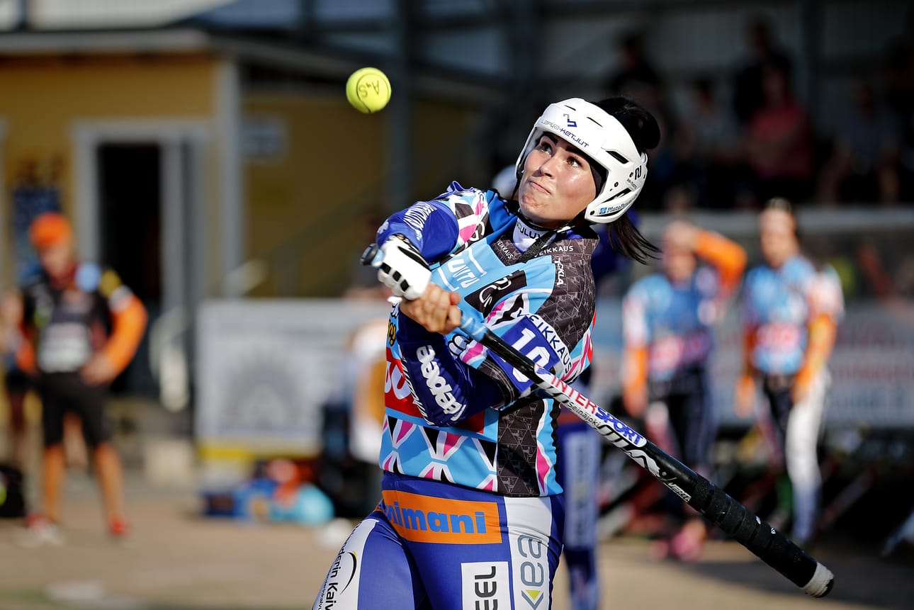 Janette Lepistö rikkoi viime kaudella 700 lyödyn runkosarjajuoksun rajan kaikkien aikojen seitsemäntenä pelaajana. Arkistokuva.