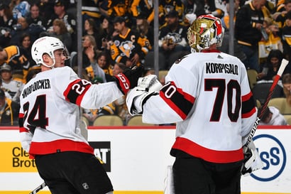 Ottawa myllytti Torontoa, Korpisalolle 27 torjuntaa – Roby Järventie teki ensimmäisen NHL-pisteensä