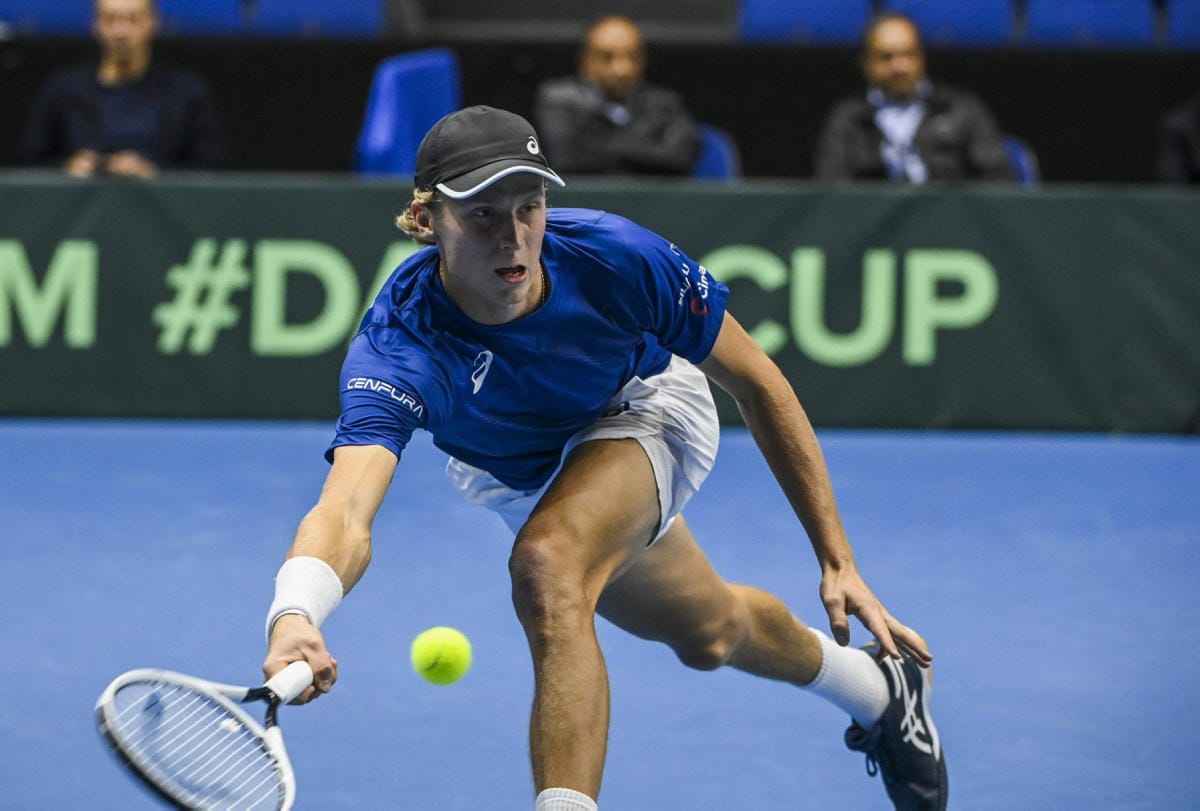 Emil Ruusuvuori päihitti vastustajansa ATP-turnauksessa Australian Melbournessa. Syyskuussa Ruusuvuori pelasi Espoossa. LEHTIKUVA / MARKKU ULANDER
