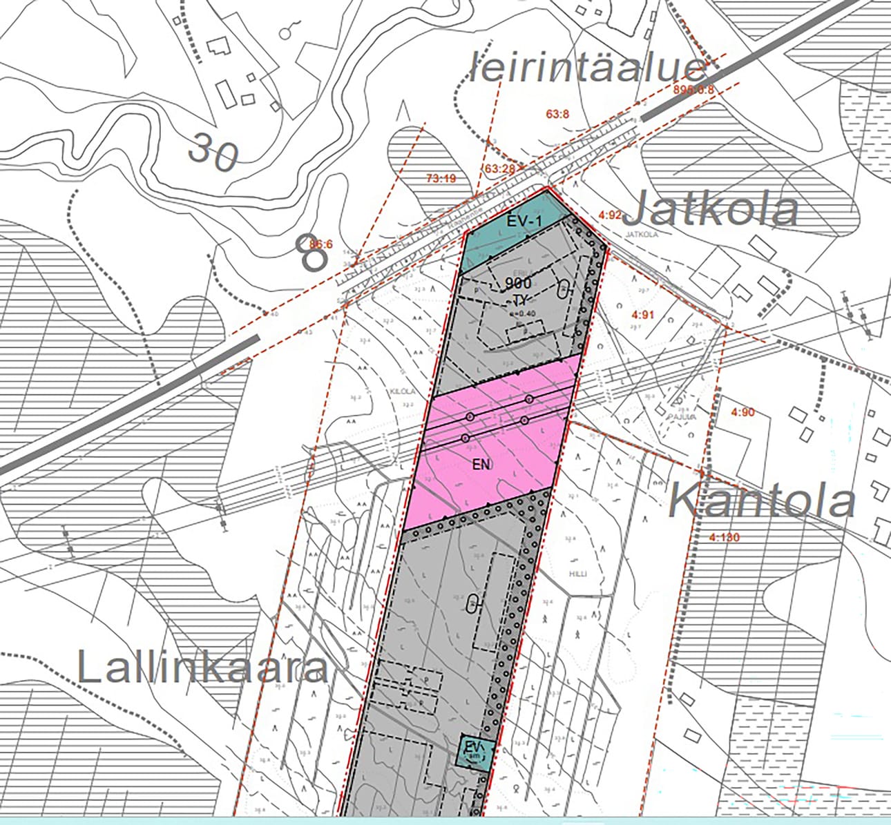 Muutoksia edelliseen Erilän asemakaavaehdotukseen tuli etenkin alueen pohjoisnurkassa, joka muuttui toimistorakentamisen tontiksi. Koko asemakaava-alueen laajuus on 39 hehtaaria.