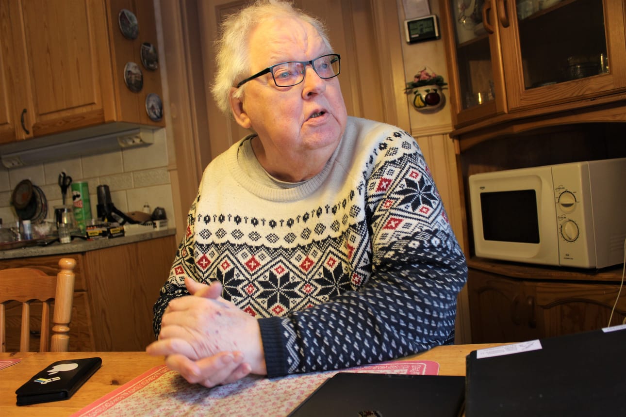 Seppo Kuusinen kotonaan Lålbyssä Kristiinassa.