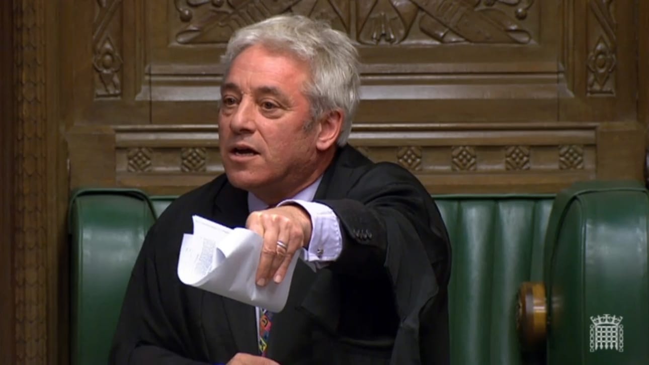 Britannian parlamentin puhemies John Bercow ei hyväksynyt Johnsonin pyyntöä uudesta äänestyksestä.