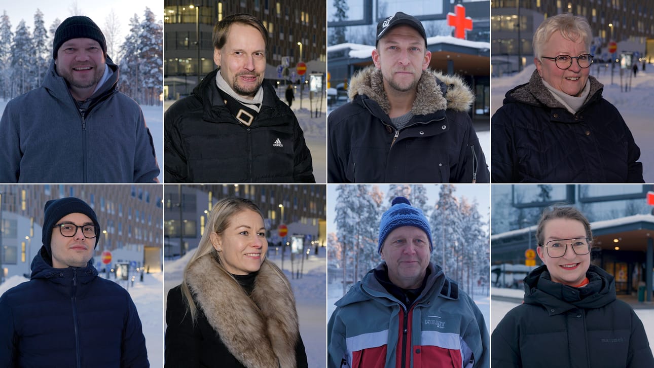 Haastateltavina (ylhäältä vasemmalta) Mikko Savola, Antti Knuuttila, Henrik Antfolk, Tiina Hauta, Jesse Luhtala, Piia Kattelus-Kilpeläinen, Kari Kivinummi ja Lotta Alhonnoro.