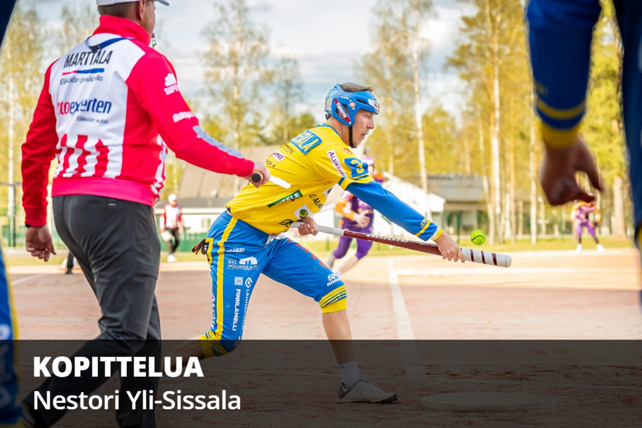 Alajärven Ankkurien kapteeni Nestori Yli-Sissala pohtii Kopittelussaan sitä, miten pesäpallo yhdistää erilaisista pelitavoista huolimatta.