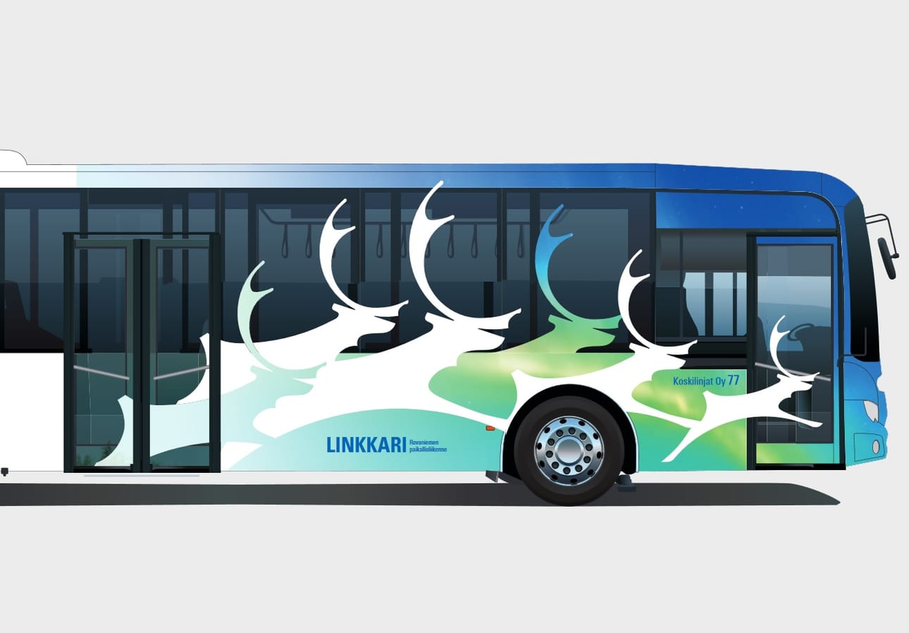 Rovaniemi uudisti paikallisbussiensa ilmettä.