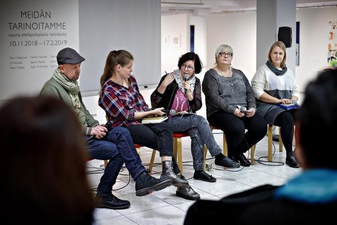 Tilaisuudessa puhuivat Kalle Hamm, Mari Keski-Korsu, Anu Hopia, Johanna Mäkelä sekä Sanna Karimäki- Nuutinen. KUVAT: TOMI KOSONEN