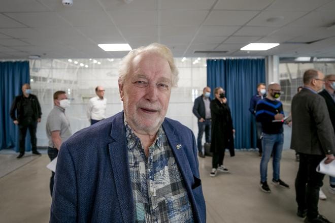 Perussuomalaisten Matti Putkonen oli keväällä Seinäjoella valmistelemassa viikonlopun puoluekokousta. ARKISTOKUVA: JAAKKO ELENIUS