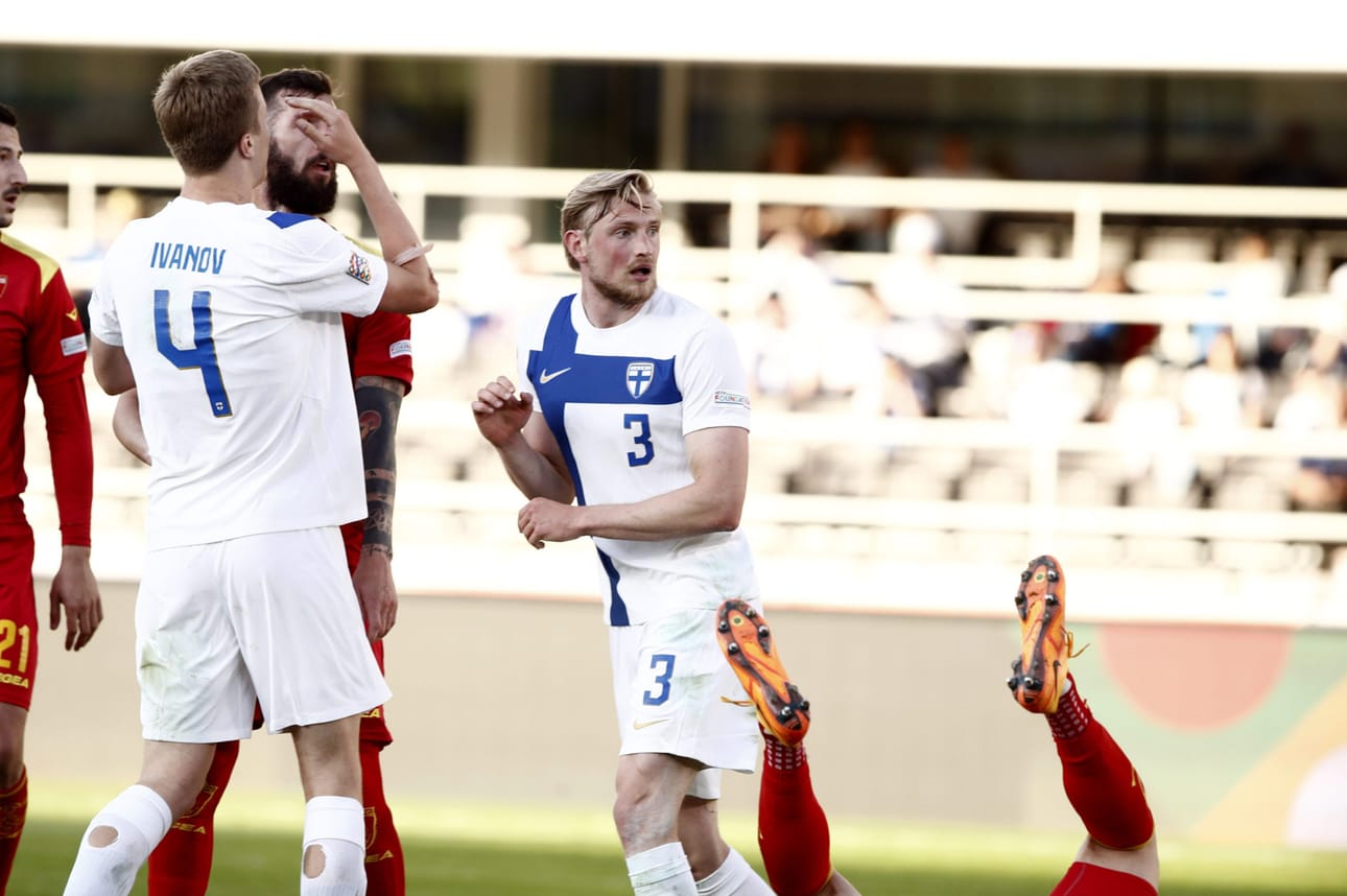 Richard Jensen debytoi Suomen A-maajoukkueessa.