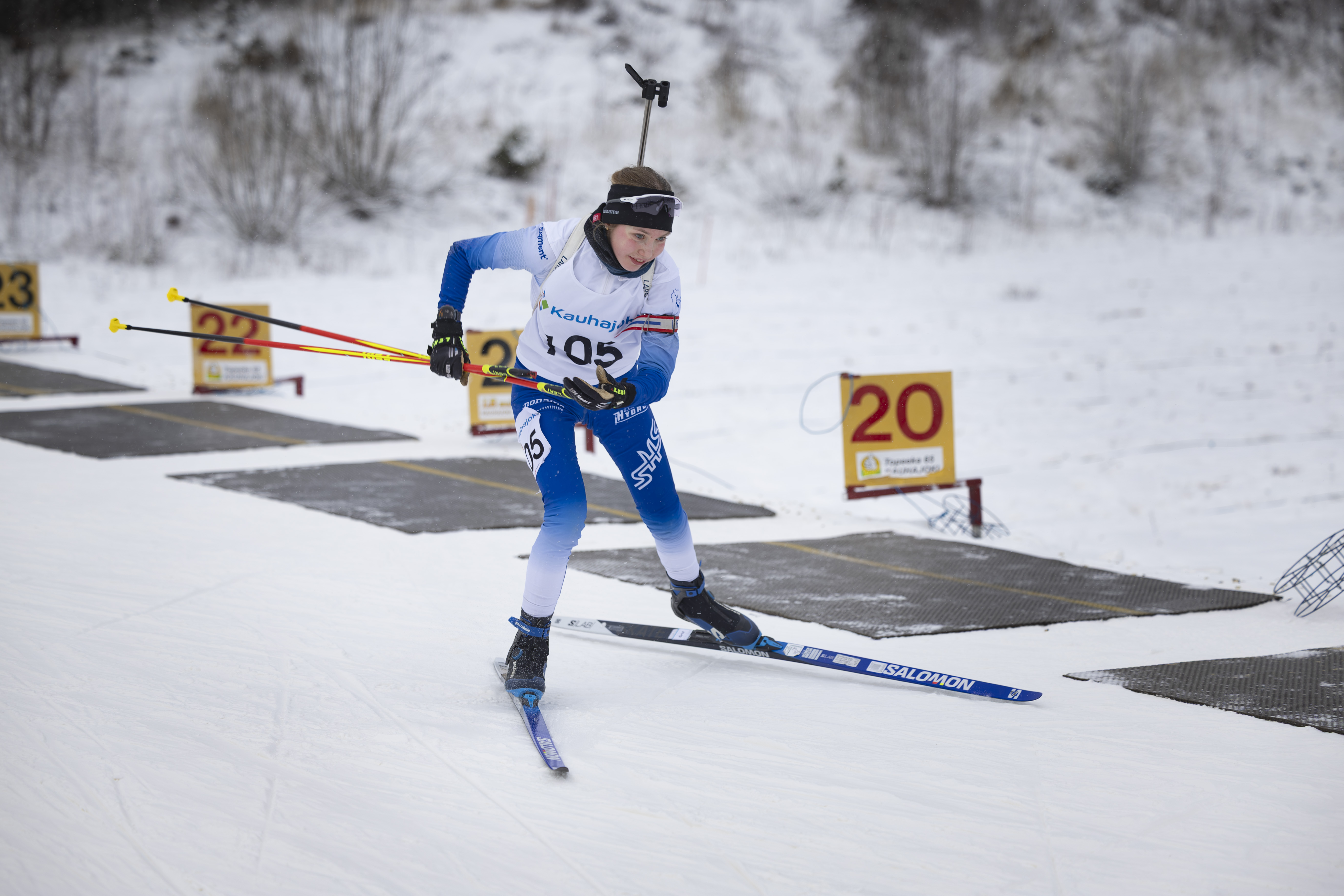 Ampumahiihdon nuorten MM- ja EM-katsastukset saatiin pakkasen hellitettyä vietyä läpi