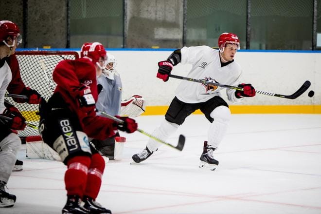Jyri Niemi ja muut Vaasan Sportin pelaajat saavat pian uuden kaverin harjoitusrinkiin. KUVA: Outi Neuvonen