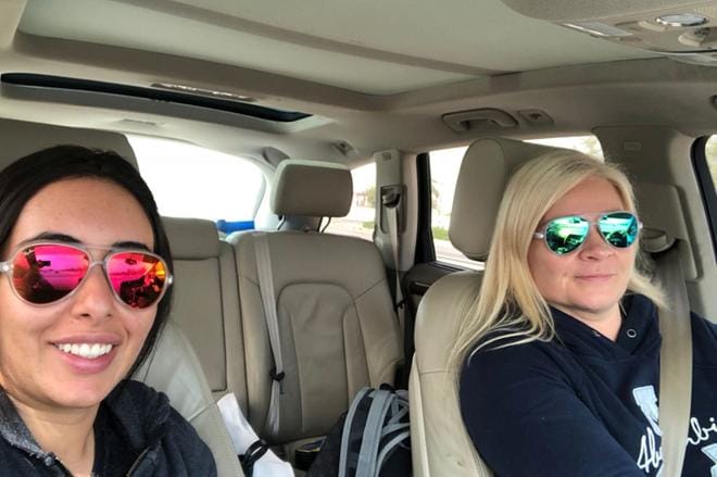 Sheikha Latifa pakeni Dubaista Tiina Jauhiaisen kanssa helmikuun lopulla. Latifa on ollut kateissa sen jälkeen, kun pakomatka keskeytettiin Intian edustalla. KUVA: Tiina Jauhiainen