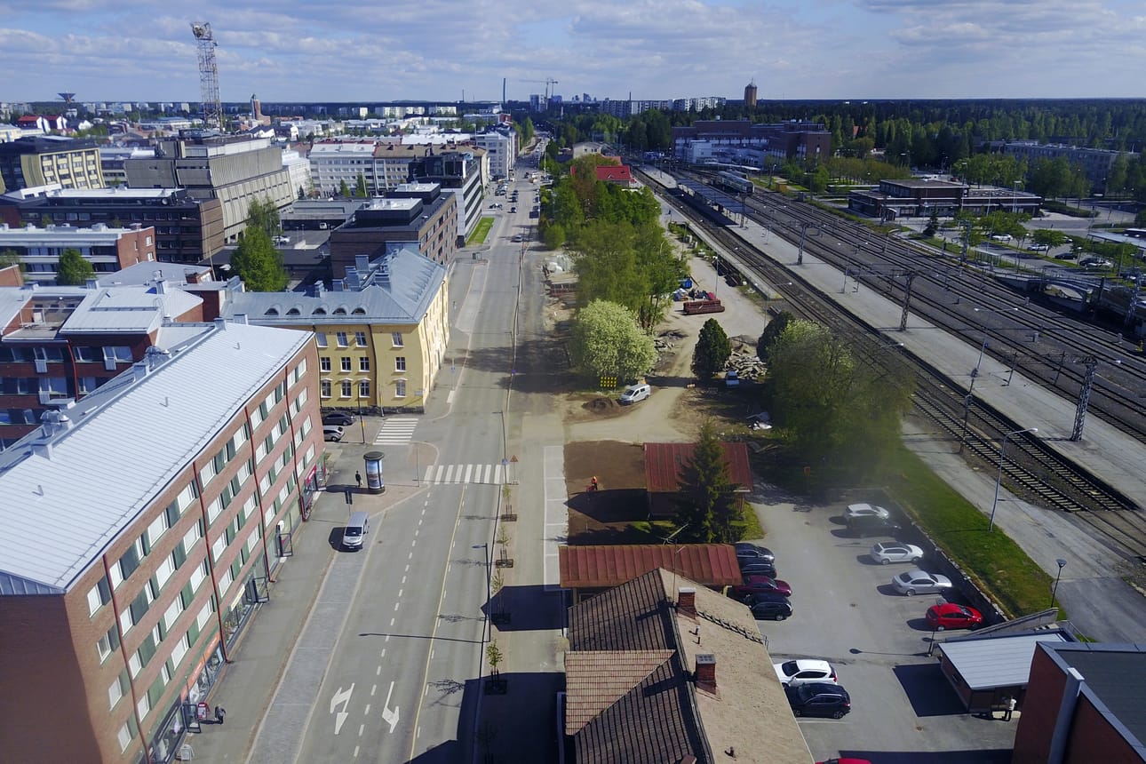 Rautatienkadun varteen tulee kolme kerrostaloa.