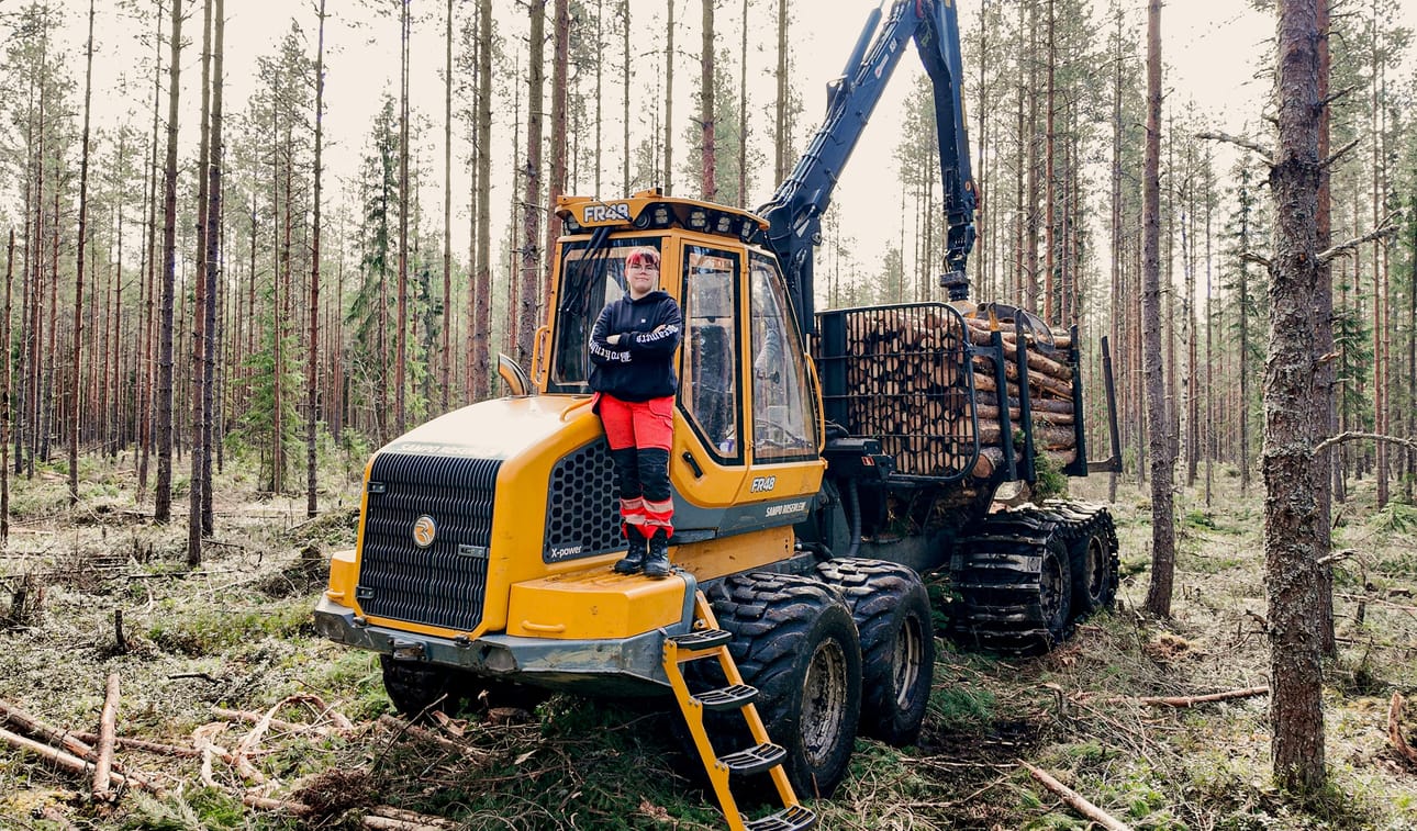 Vappuviikolla Inka Halkolan työmaa oli Teuvan ja Närpiön rajamailla olevilla metsäalueilla.