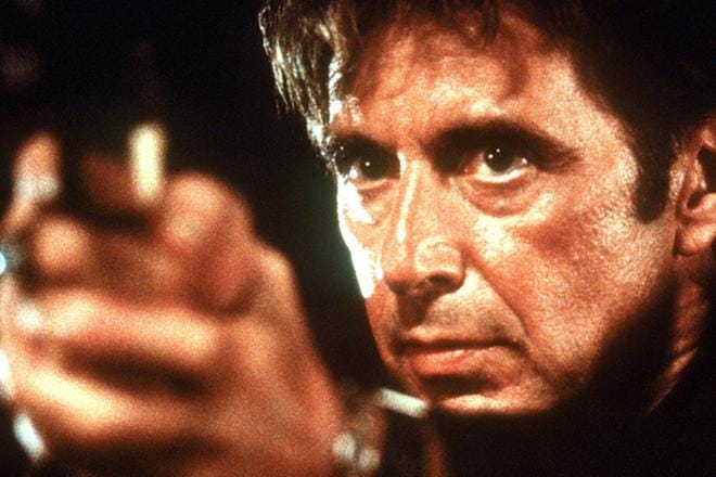 Heat - ajojahdissa Al Pacino on työlleen omistautunut konkaripoliisi Vincent Hanna. Kuva: Yle Kuvapalvelu