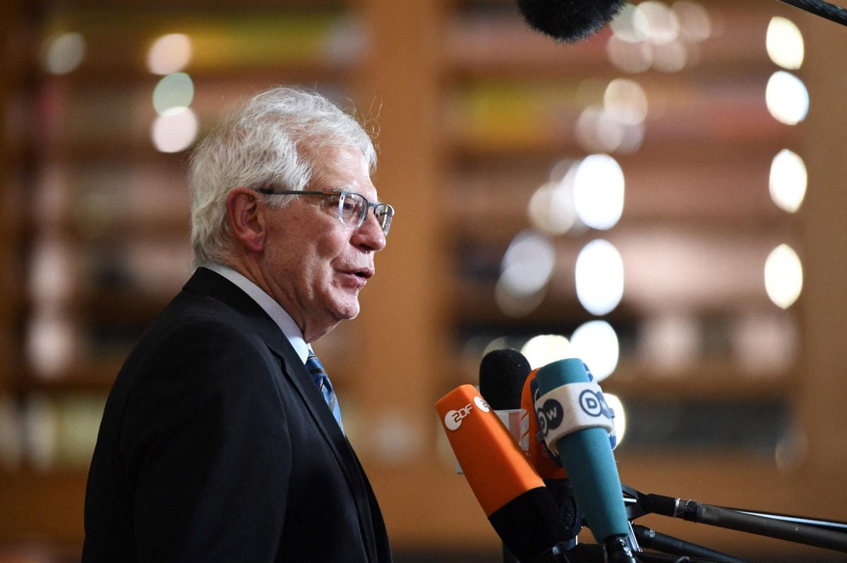 EU-maat antavat vastauksensa Venäjälle Euroopan unionin ulkosuhteista vastaavan Josep Borrellin nimissä. LEHTIKUVA/AFP