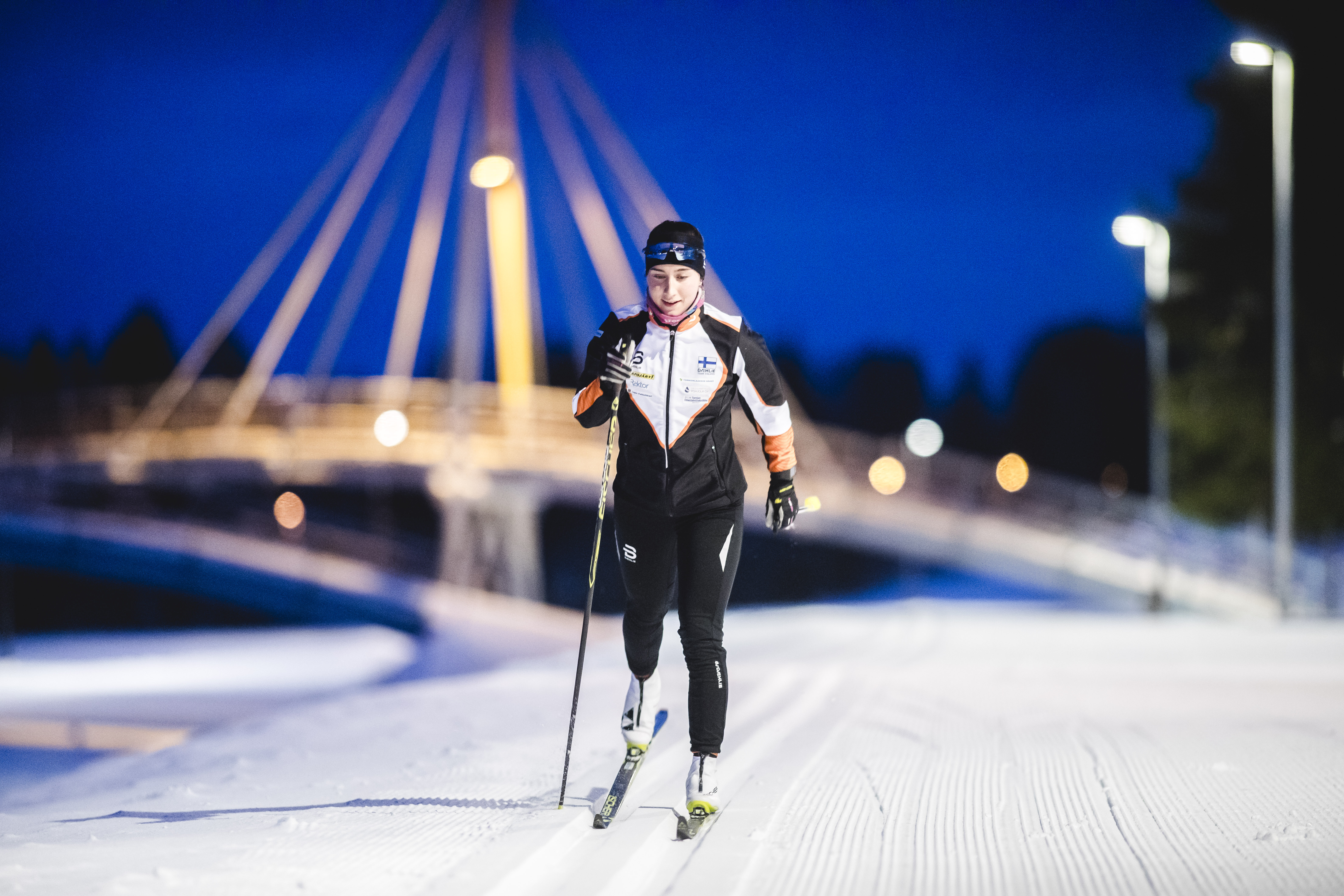 Emmi Lämsä on tänä talvena harjoitellut paljon Ounasvaaran maisemissa.