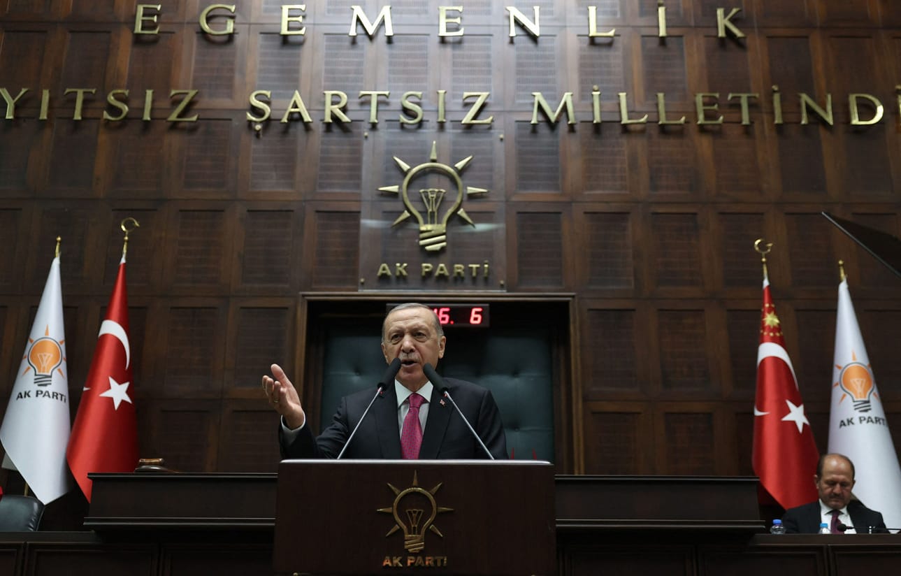Erdoganin mukaan Ruotsin pääministeri oli pyytänyt häneltä tapaamista, johon presidentti oli suostunut. LEHTIKUVA/AFP