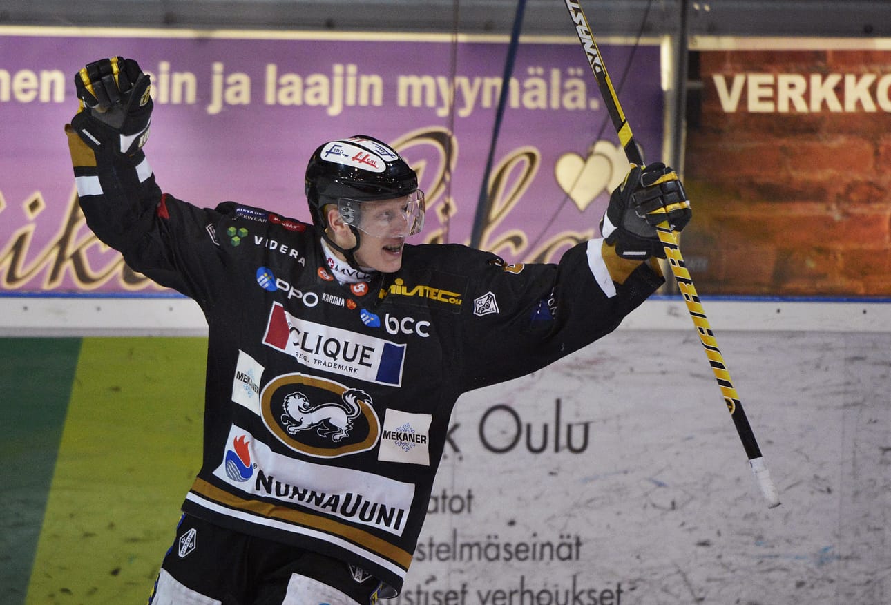 Toni Kähkönen viimeisteli kaksi maalia illan ottelussa. Arkistokuva.