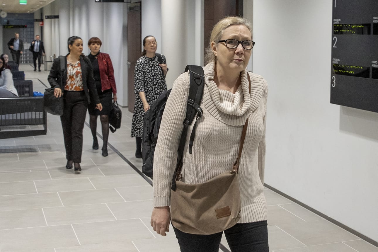 Anneli Auer Varsinais-Suomen käräjäoikeudessa viime vuoden joulukuussa.
