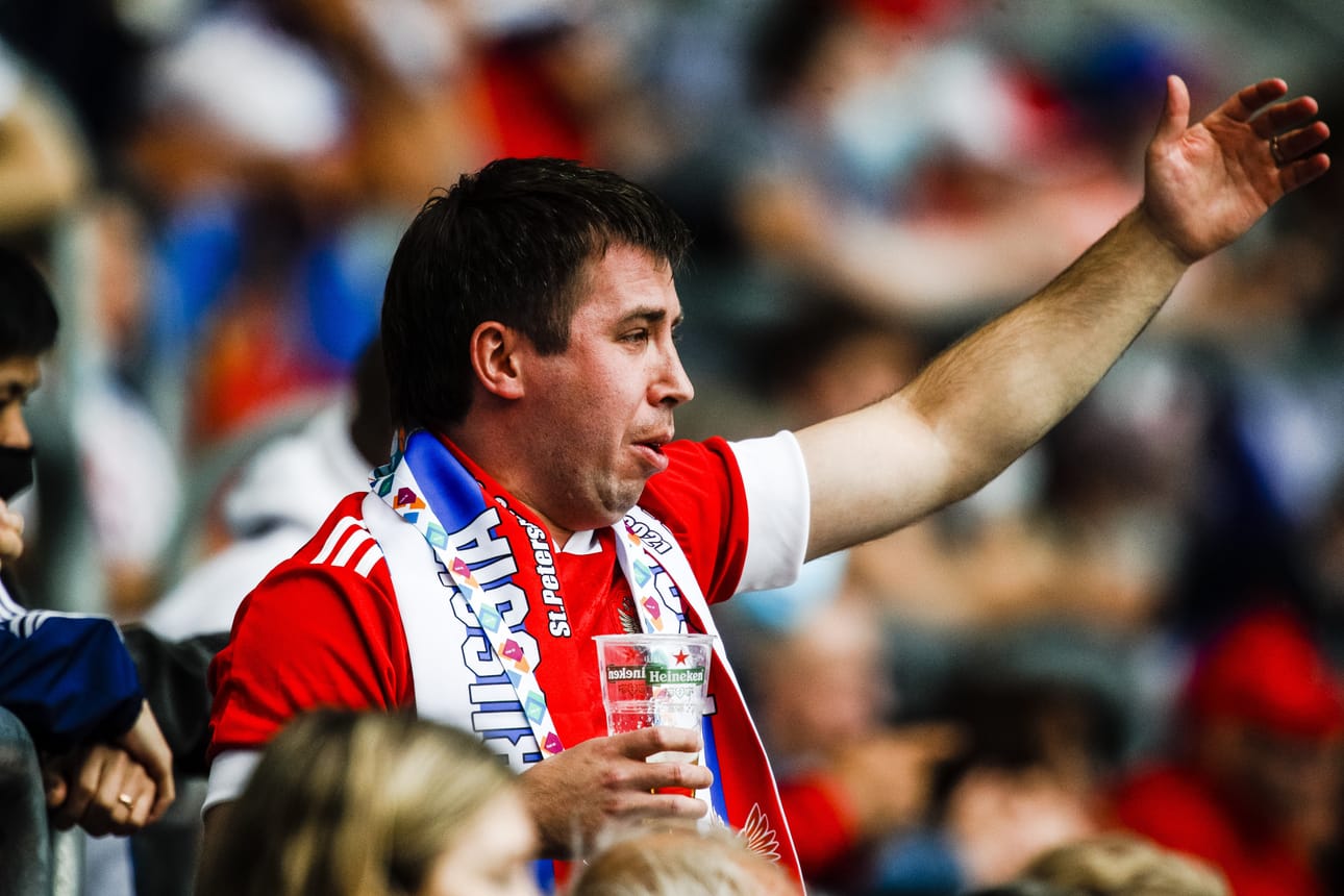 Rossija, Rossija, Rossija, Venäjän fanit huusivat myös jalkapallon EM-turnauksessa 2021.