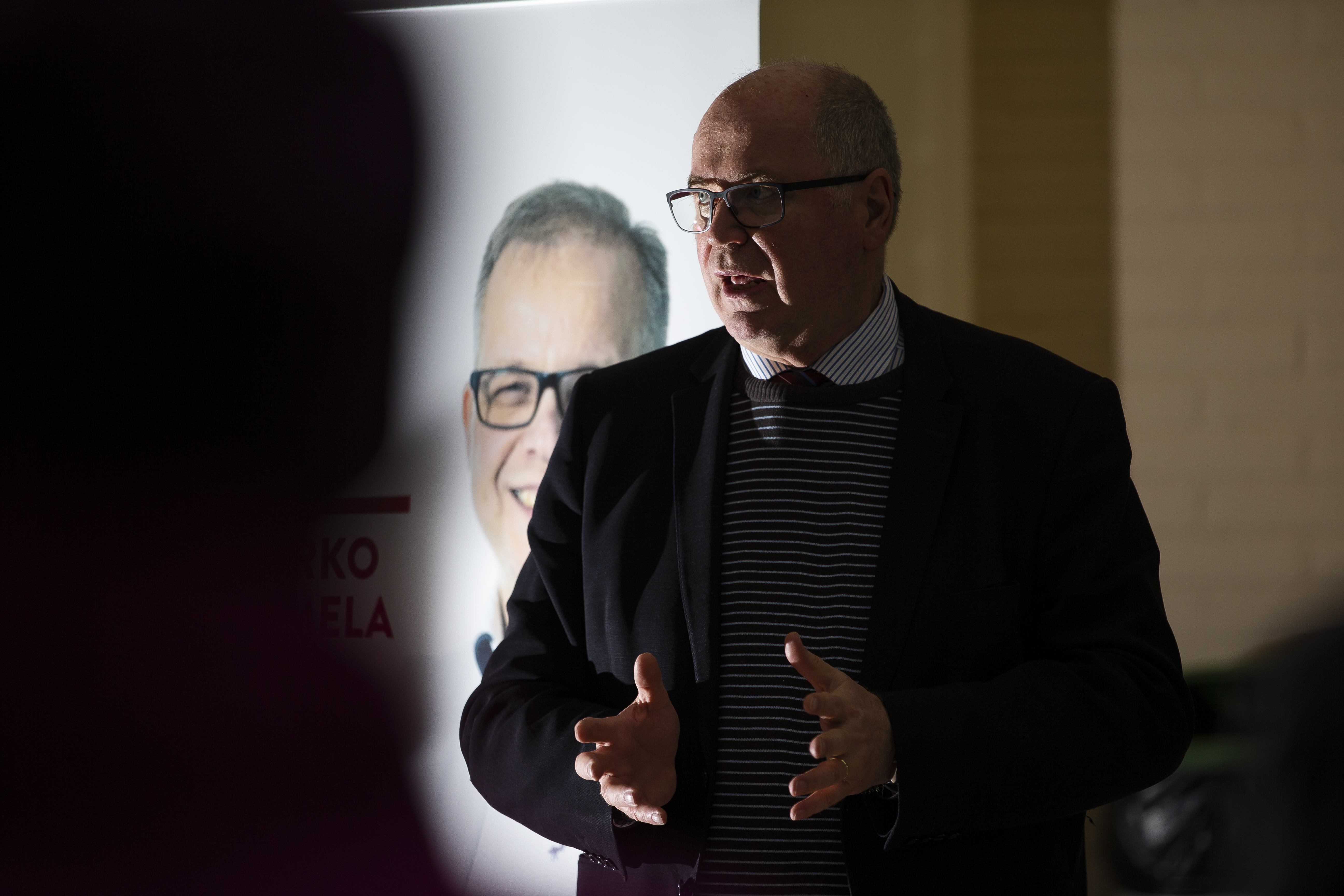 Demarien vaalitilaisuus Raahessa, Eero Heinäluoma