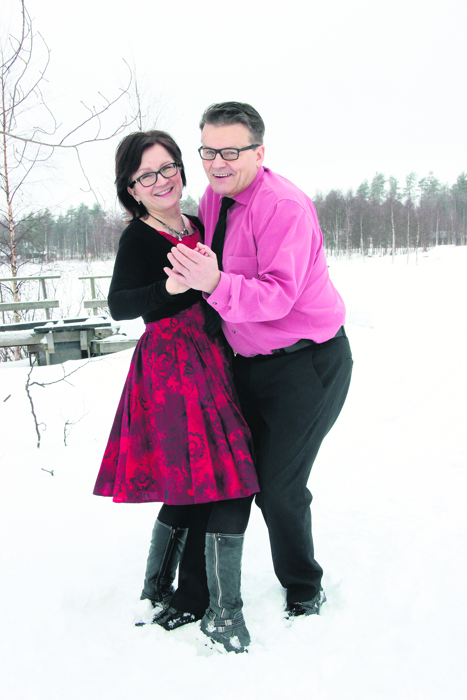 Ulla-Maija Paukkeri ja Markku Knuuttila tanssivat Kuren Tanssi -tapahtumassa viime helmikuussa.
