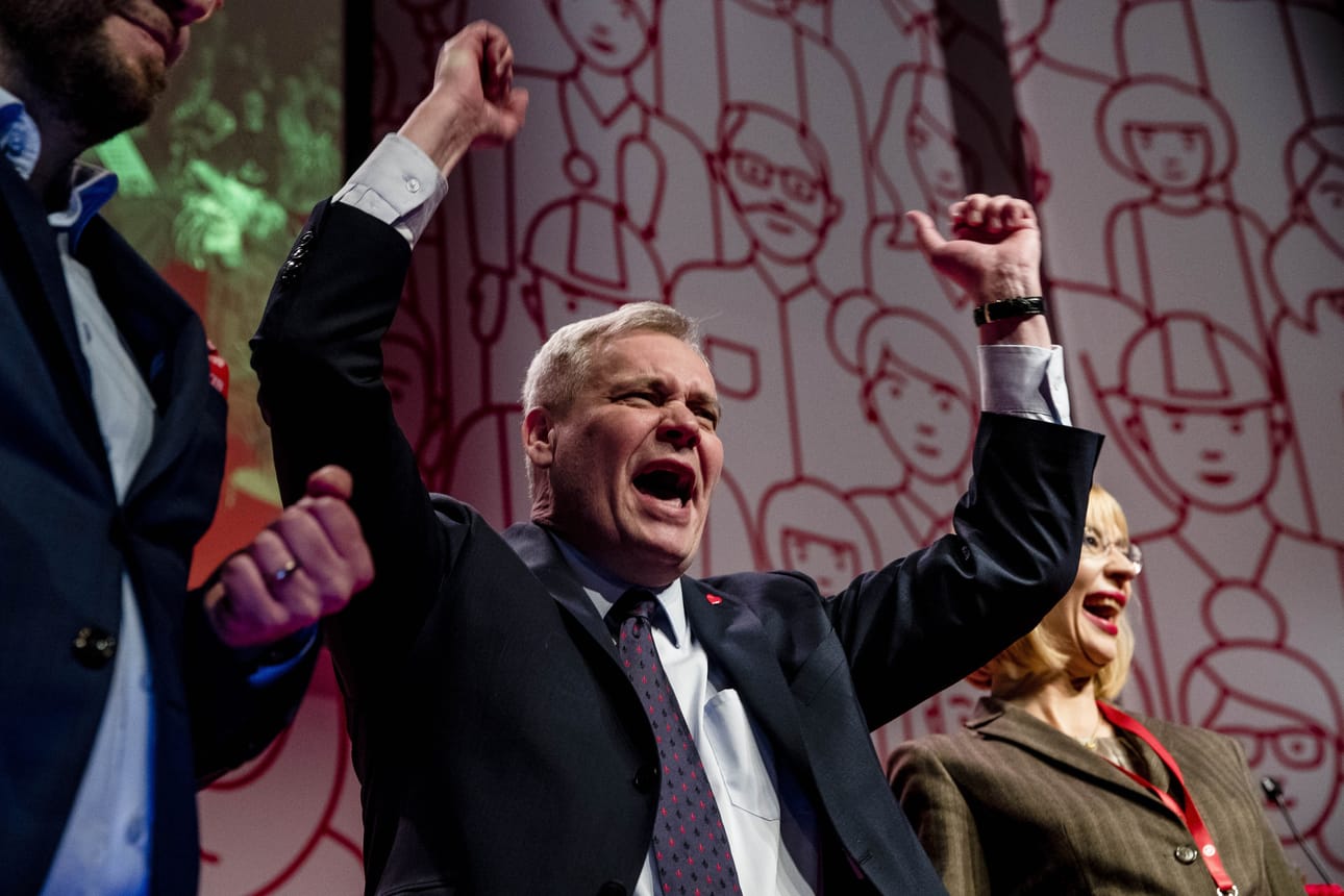 Antti Rinne jatkaa sdp:n puheenjohtajana.