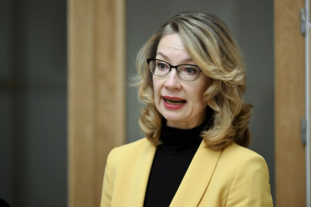 Tytti Tuppurainen kertoi viestipalvelu X:ssä (entinen Twitter) saaneensa viime päivinä kannustusta ryhtyä ehdolle eduskuntaryhmän puheenjohtajaksi. LEHTIKUVA / Emmi Korhonen