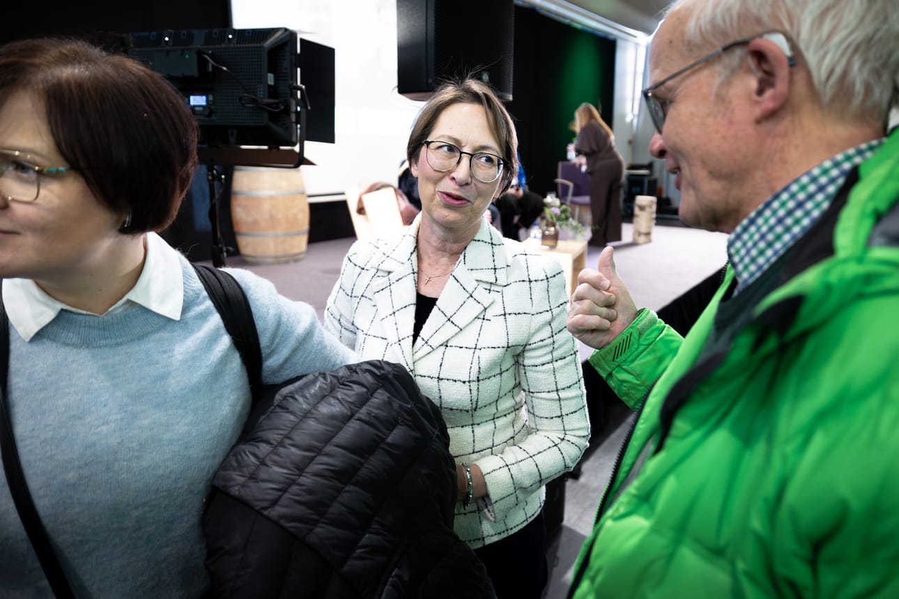 Maa- ja metsätalousministeri Sari Essayah (kd.) vieraili perjantaina Sarka-messuilla Seinäjoella.