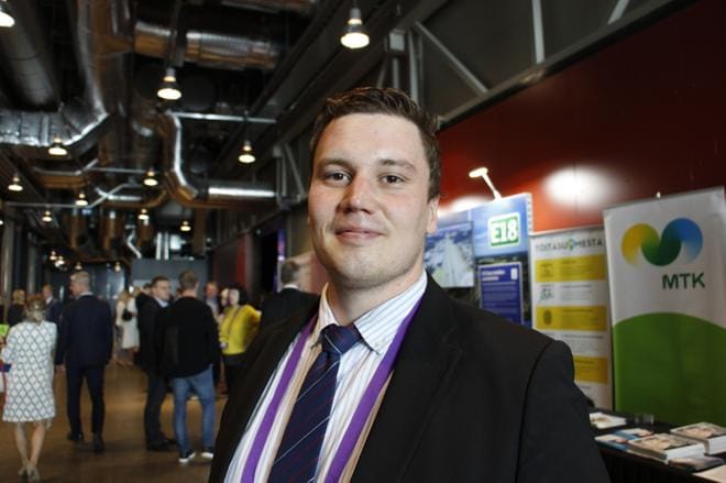 Pohjanmaan kokoomuksen toiminnanjohtaja Daniel Lahti siirtyy uusiin tehtäviin. ARKISTOKUVA.