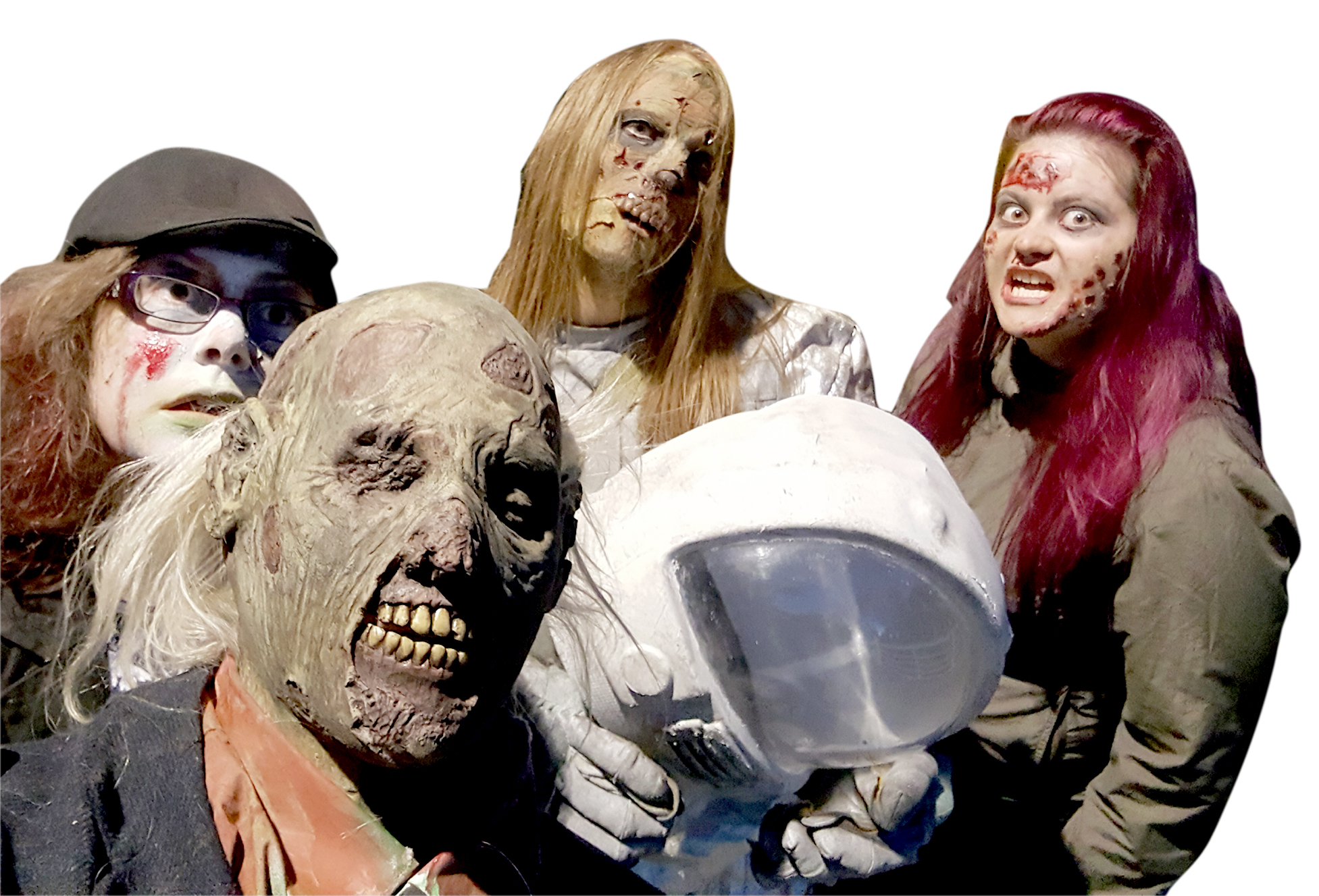 Zombie Walk Oulu järjestetään lauantaina jo 14. kertaa. Kuvassa järjestäjiä, edessä perustaja Mikko Heikura. 