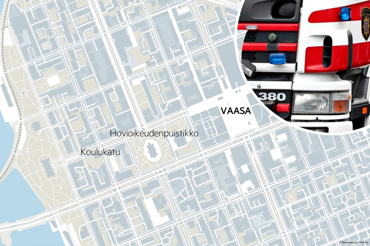 Onnettomuus tapahtui aamuyöllä Hovioikeudenpuistikon ja Koulukadun kulmassa.