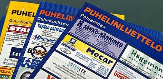 Painetut puhelinluettelot ovat katoamassa.