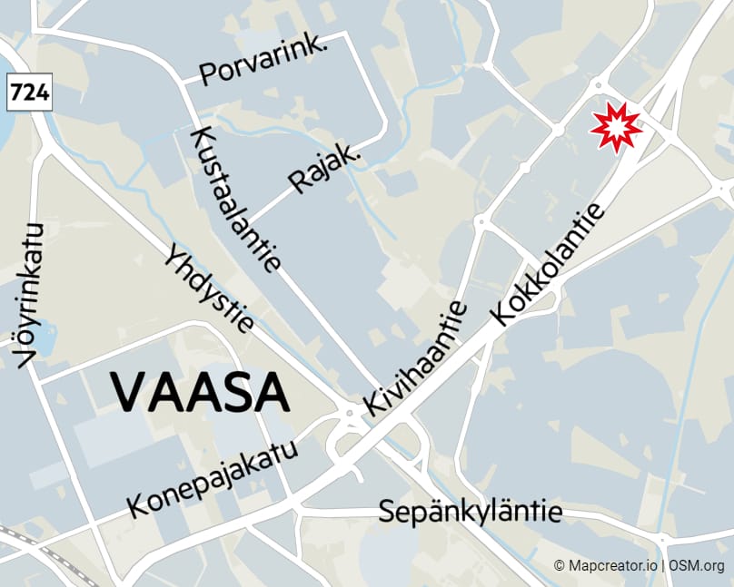 Auto syttyi palamaan GW Gallerian parkkipaikalla Kivihaantiellä.