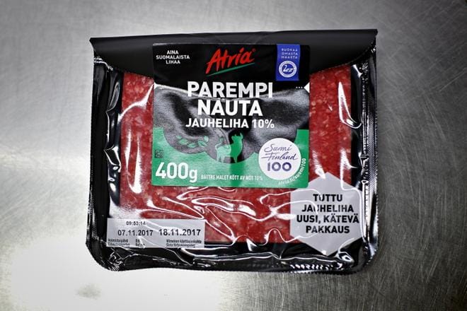 Tiivis jauhelihapakkaus kerää palkintoja. Nyt tuli pakkausalan maailmanmestaruus omassa sarjassa. KUVA: TOMI KOSONEN