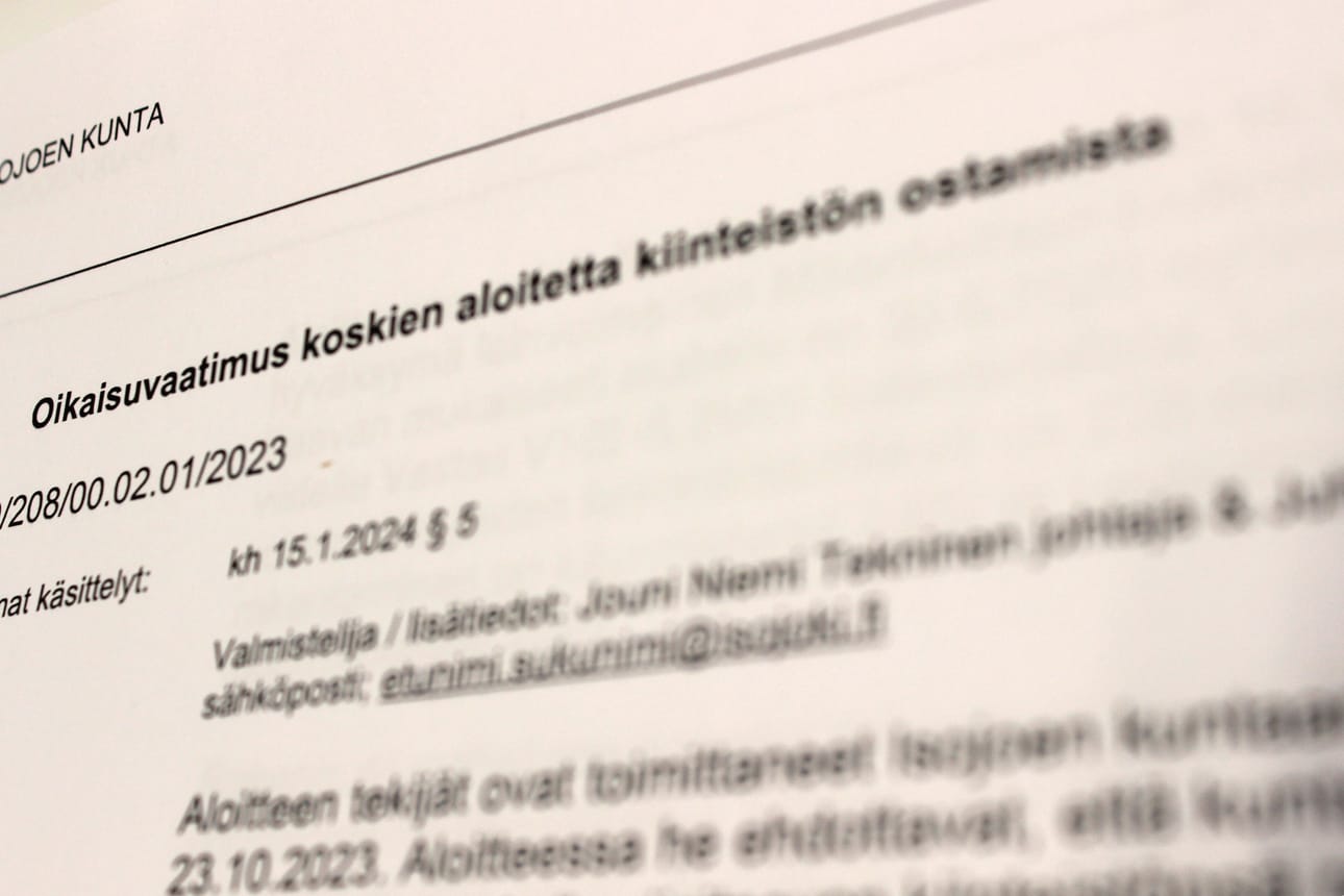 Oikaisuvaatimusta käsiteltiin Isojoen kunnanhallituksessa maanantaina.