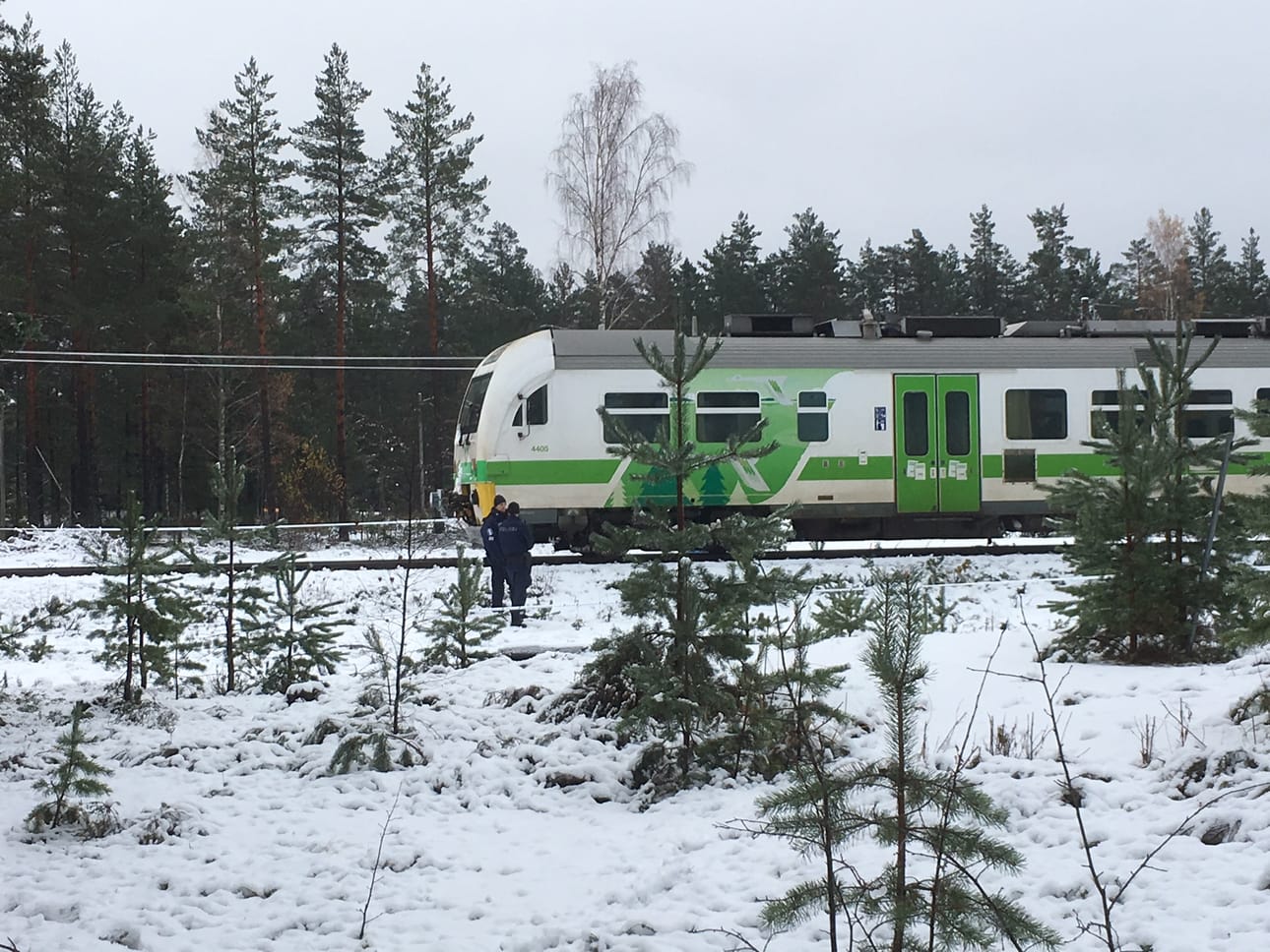 Junassa oli törmäyshetkellä kahdeksan matkustajaa.