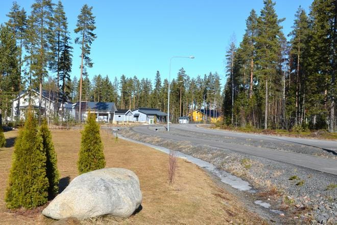 Kanaharjuun on viime vuosina rakennettu paljon hirsitaloja. KUVA: SARI HEINILÄ