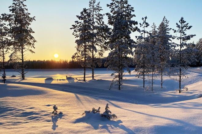Tämän talvisen maiseman on kuvannut Alavuden kaupunginjohtaja Liisa Heinämäki.