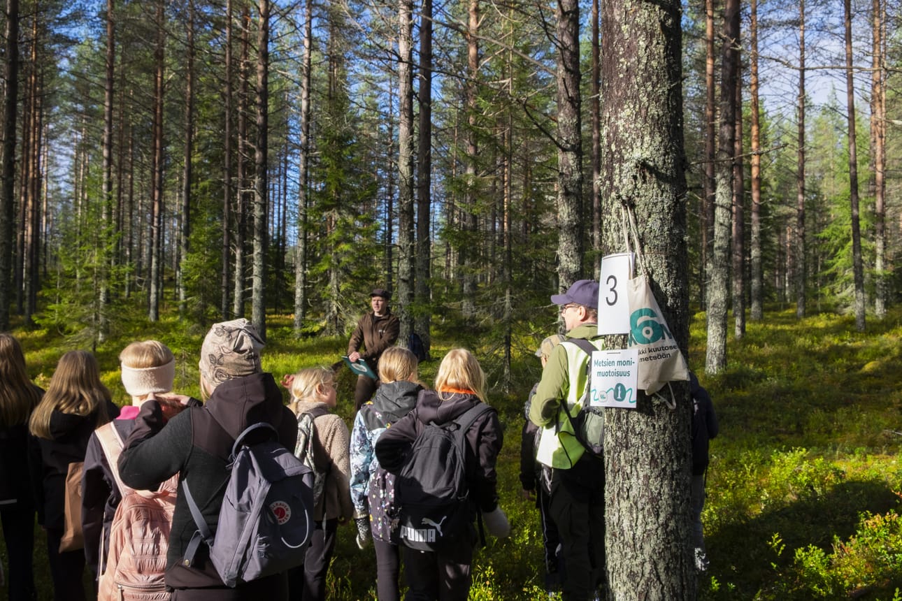 Muun muassa Metsähallituksen asiantuntijat olivat paikalla eri rasteilla.