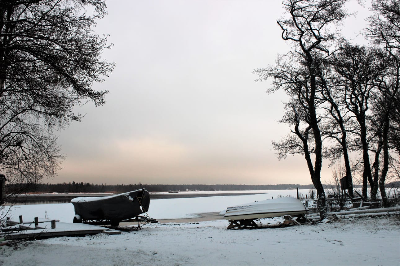 Aamupäivä valkeni kauniina Antilan rannalla Kristiinassa tänään perjantaina.