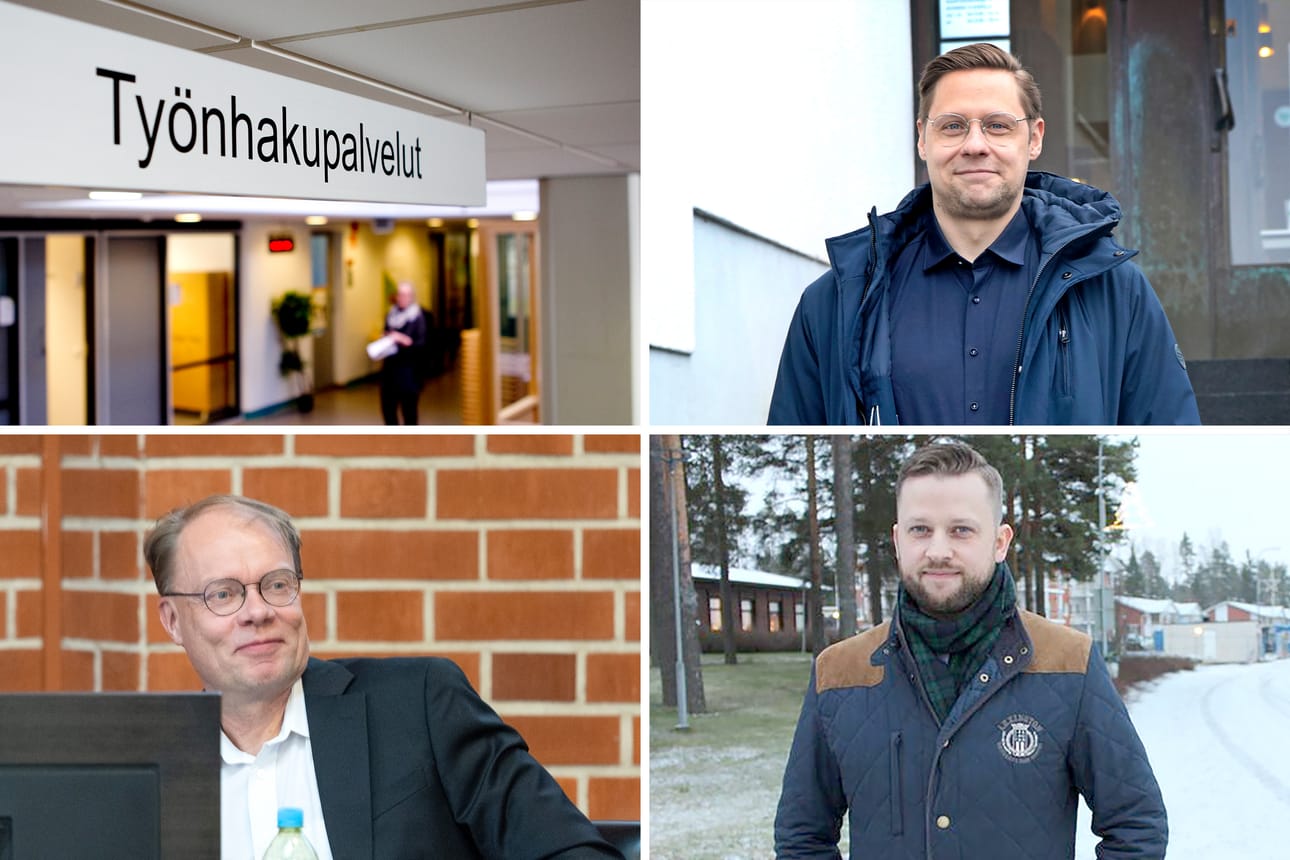 Alajärven elinvoimajohtaja Jaakko Aninko (ylhäällä) toteaa, ettei lisämäärärahan tarve työllisyyden hoitoon tullut yllätyksenä. Kaupunginjohtaja Vesa Koivunen vakuuttaa kaupungin kassan kestävän rahoituksen. Kymppityöllisyysalueen johtaja Aki Ruotsala taas sanoo, että kuntien paineet työllistymisen tukemisessa tunnistetaan.