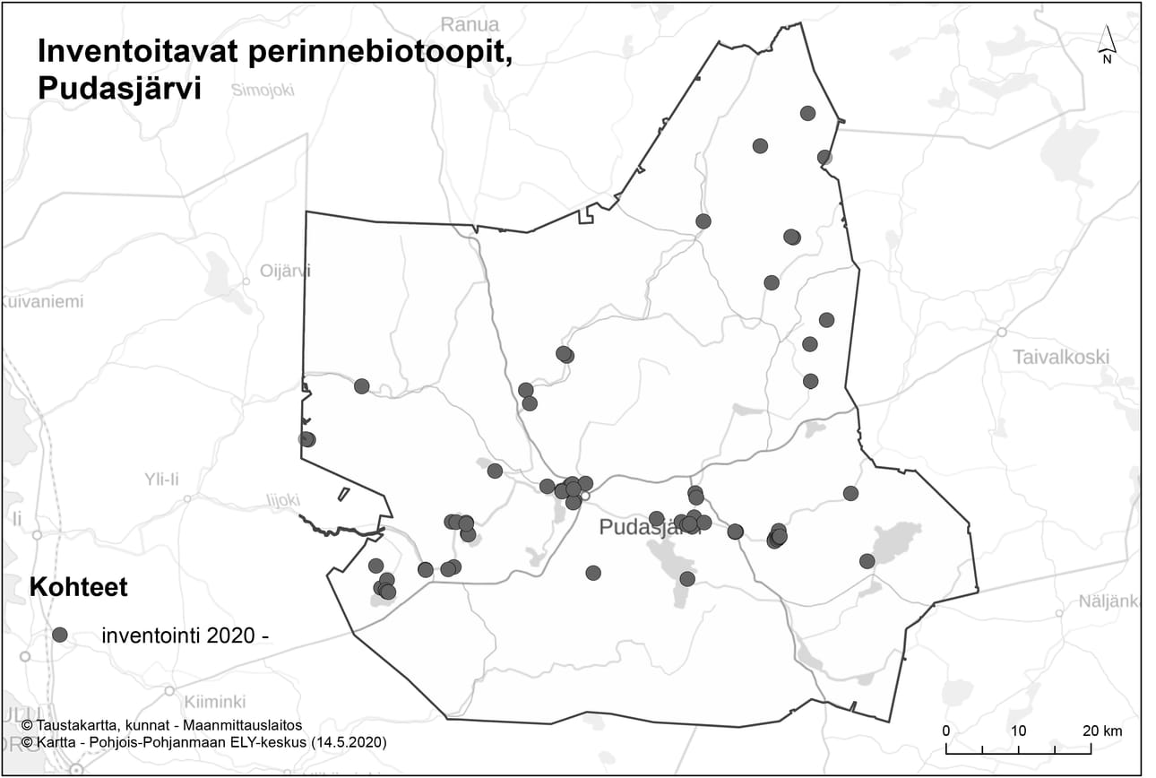 Pudasjärveltä löytyy useita perinnemaisemia. Tämän kesän aikana kohteita kartoitetaan.