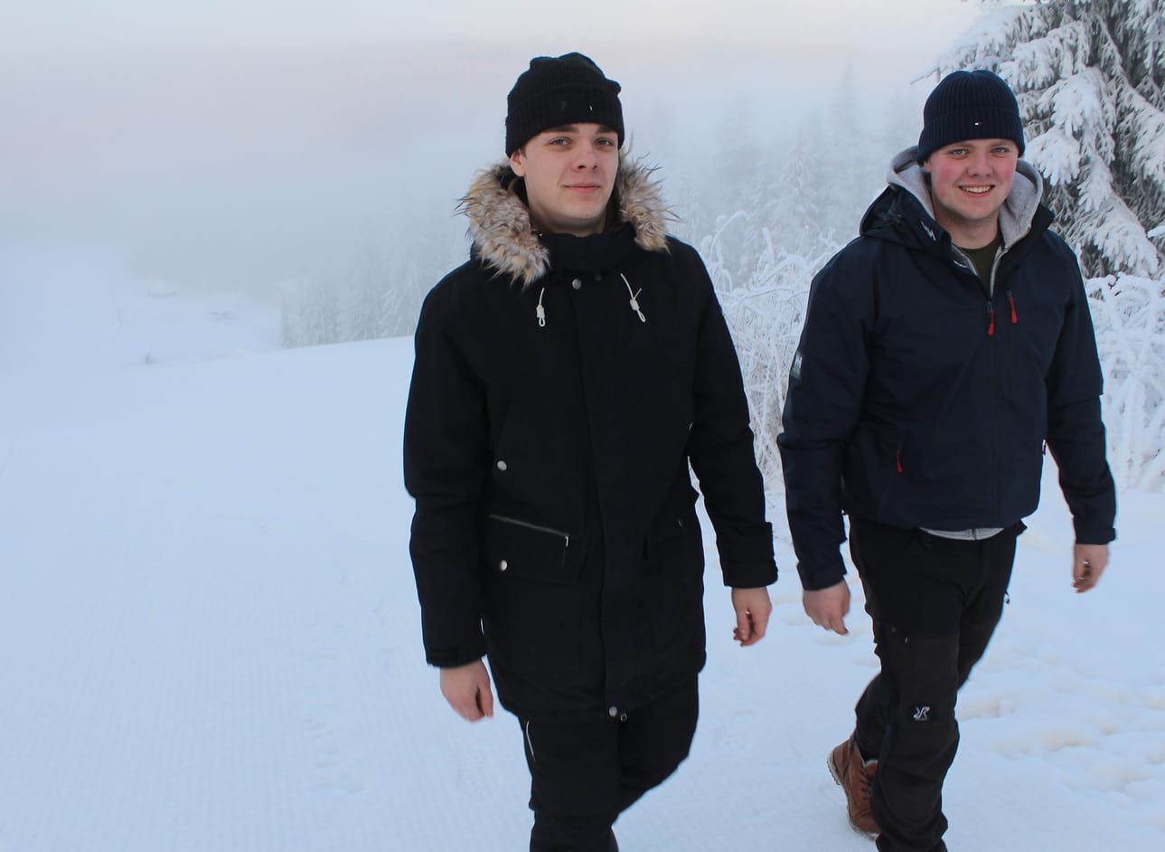 Soinin Vuorenmaan uudet yrittäjät, Topias ja Tino Piipponen odottavat jo laskettelukauden alkua.
