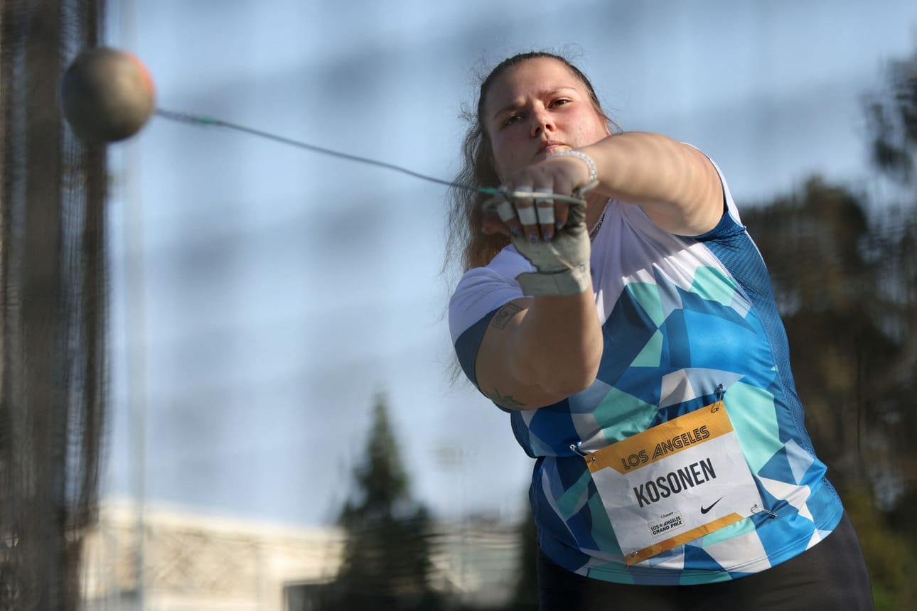 Silja Kosonen vauhdissa toukokuussa 2024 Los Angelesissa. Lehtikuva/AFP