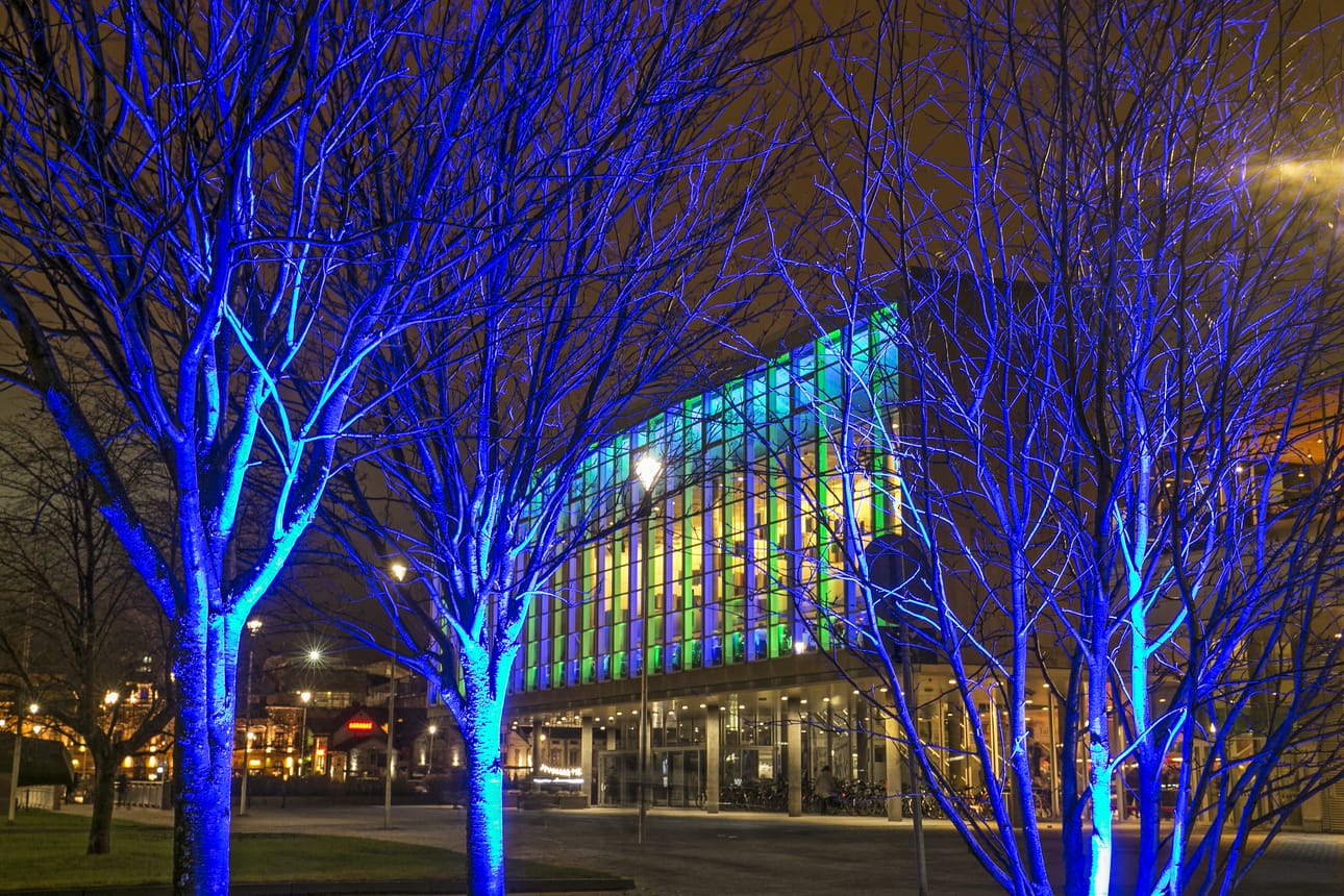 Kuva Oulun valofestivaaleilta 2015.